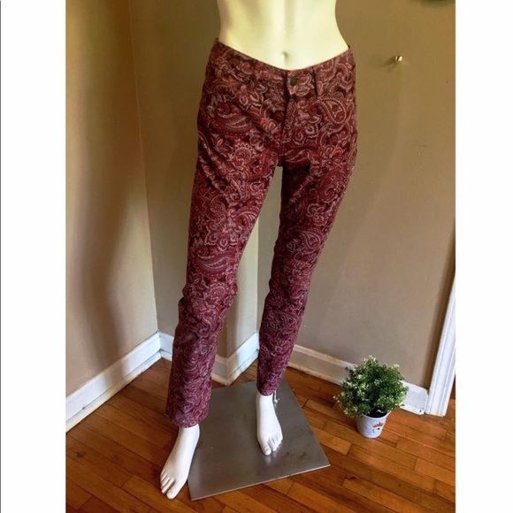 Prana Pants - Paisley Straight Leg Corduroy | Pink | Size 6